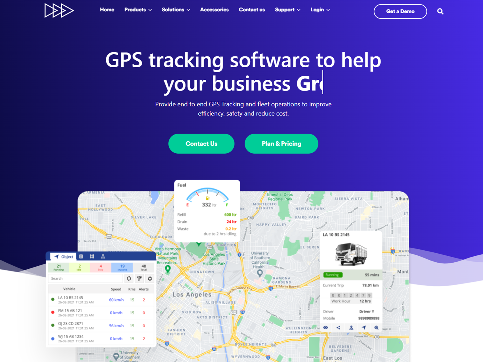 GPS tracking software Website Design