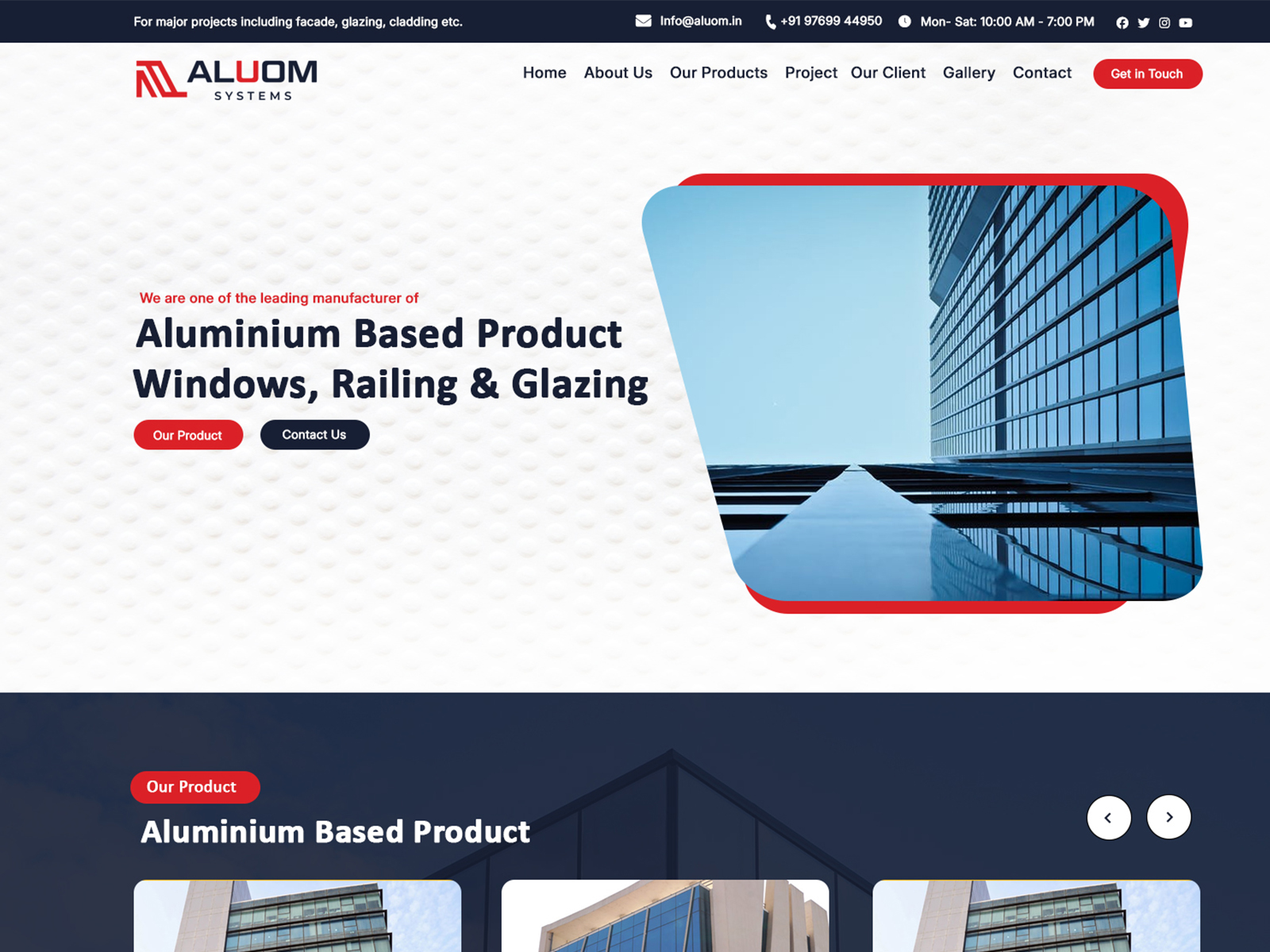 Aluminium Based Product  Website Design